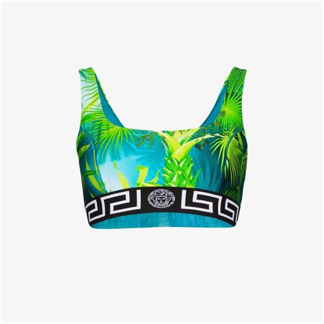 versace jungle print bra